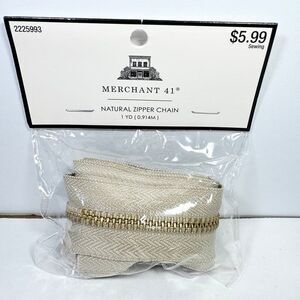 Zipper 1 Yard Merchant 41 Natural Color